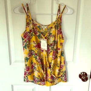 Pink rose vintage top - M